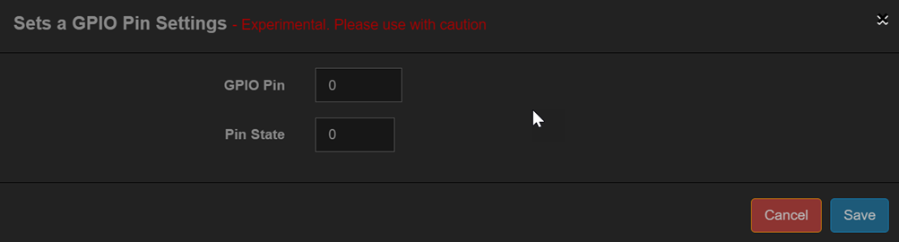 GPIO Settings