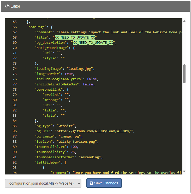 Editing .json file - click to show full version .json file